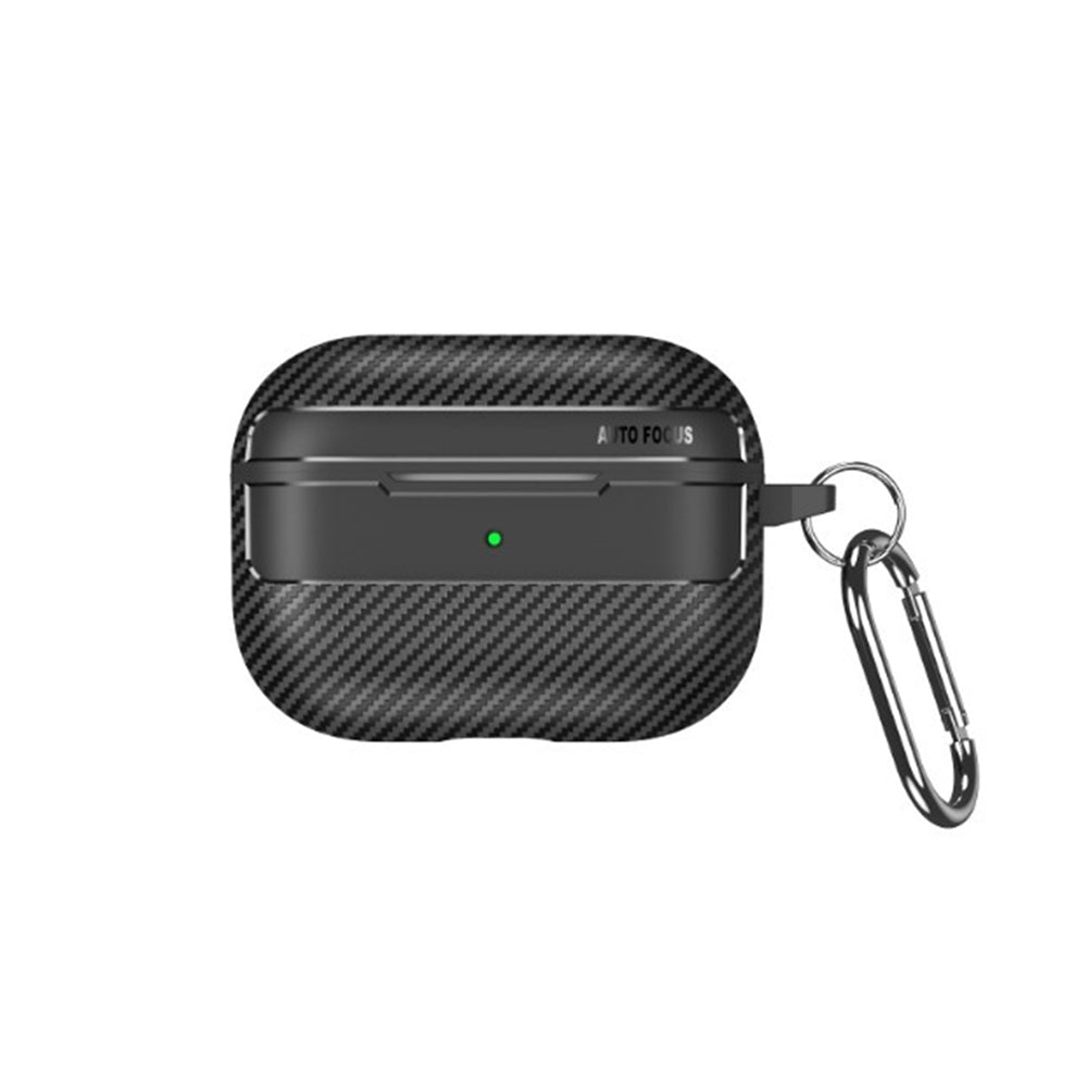 Coque Techsuit CarbonFiber pour Apple AirPods 4, Noire
