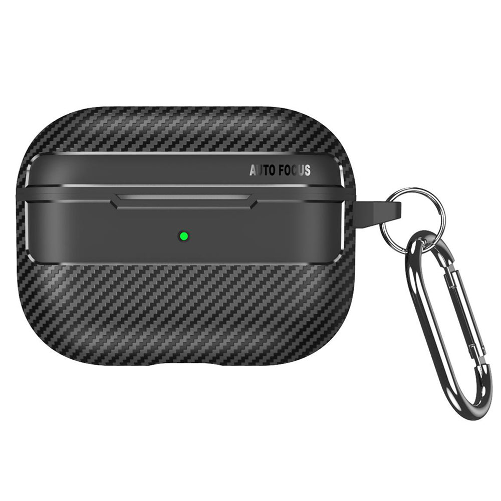 Coque Techsuit CarbonFiber pour Apple AirPods Pro Series, Noire