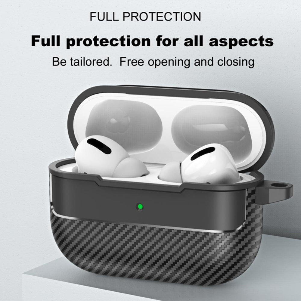 Étui Techsuit CarbonFiber pour Apple AirPods Pro 3, Noir