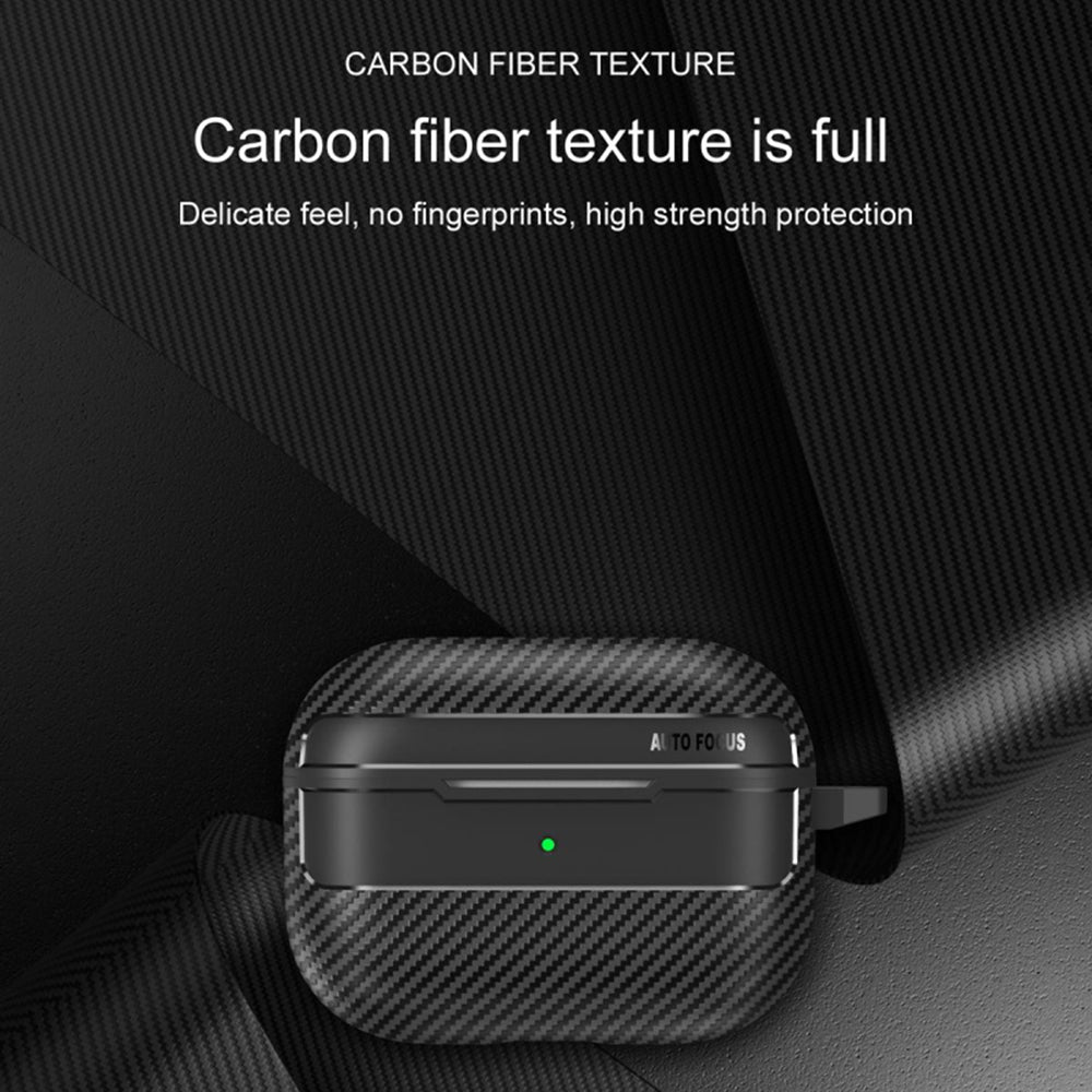 Étui Techsuit CarbonFiber pour Apple AirPods Pro 3, Noir