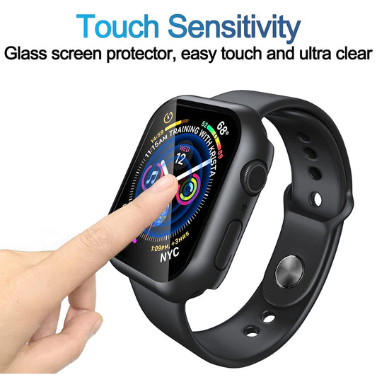 Techsuit Defense360 Pro Hülle für Apple Watch 7 45mm Serie, Schwarz
