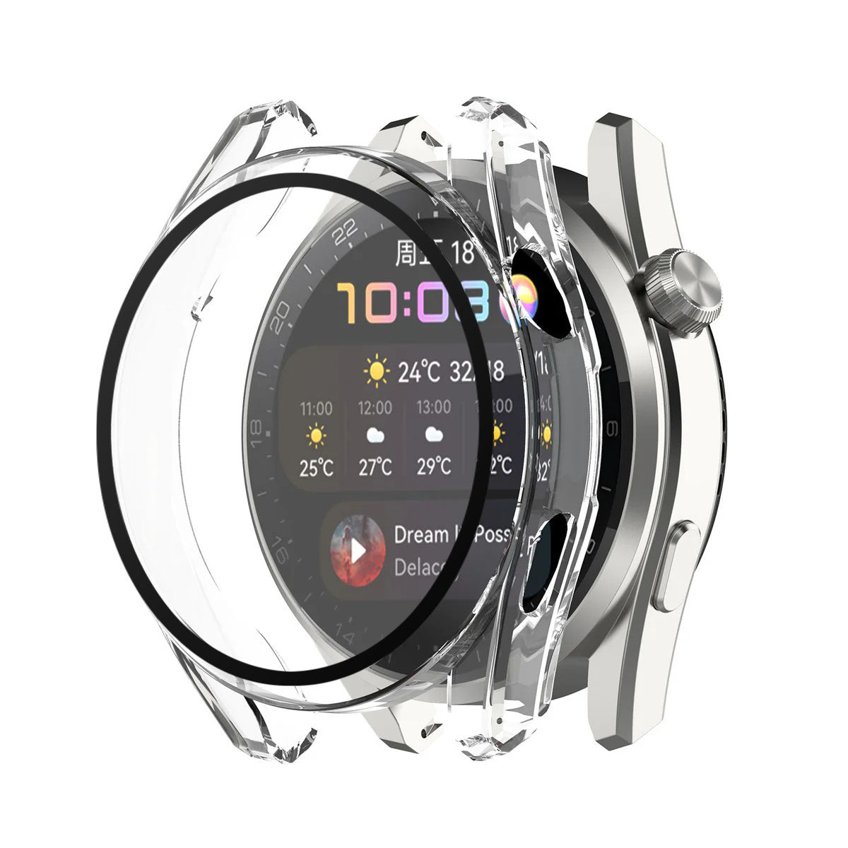 Techsuit Defense360 Pro Hülle für Huawei Watch 3, Transparent