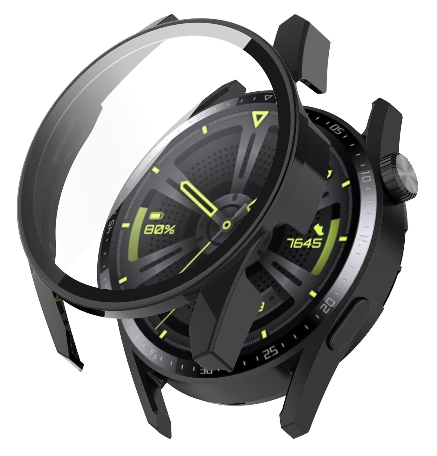 Coque Techsuit Defense360 Pro pour Huawei Watch GT 3 46mm, Noire