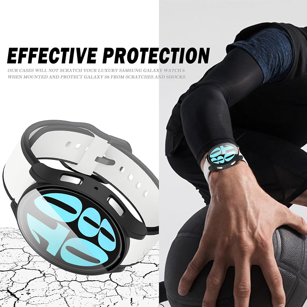 Coque Techsuit Defense360 Pro pour Samsung Galaxy Watch6 44mm, Noire