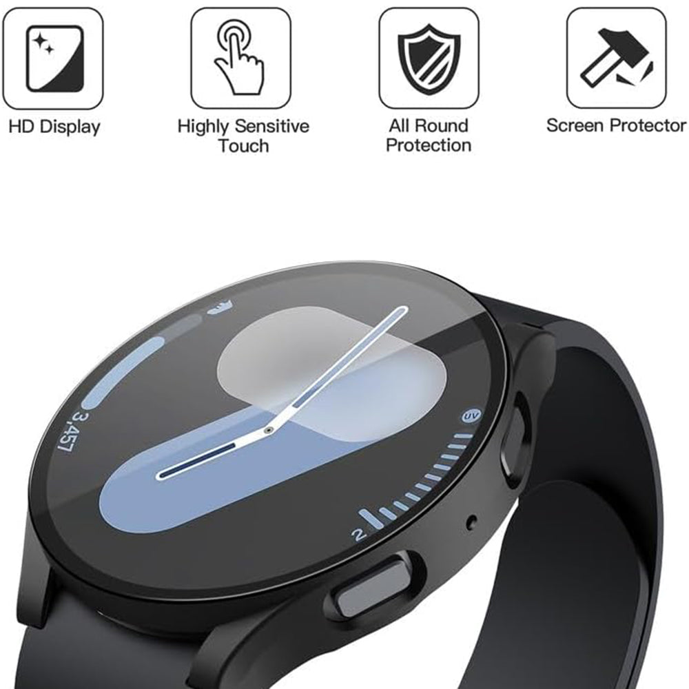 Coque Techsuit Defense360 Pro pour Samsung Galaxy Watch7 44mm, Noire