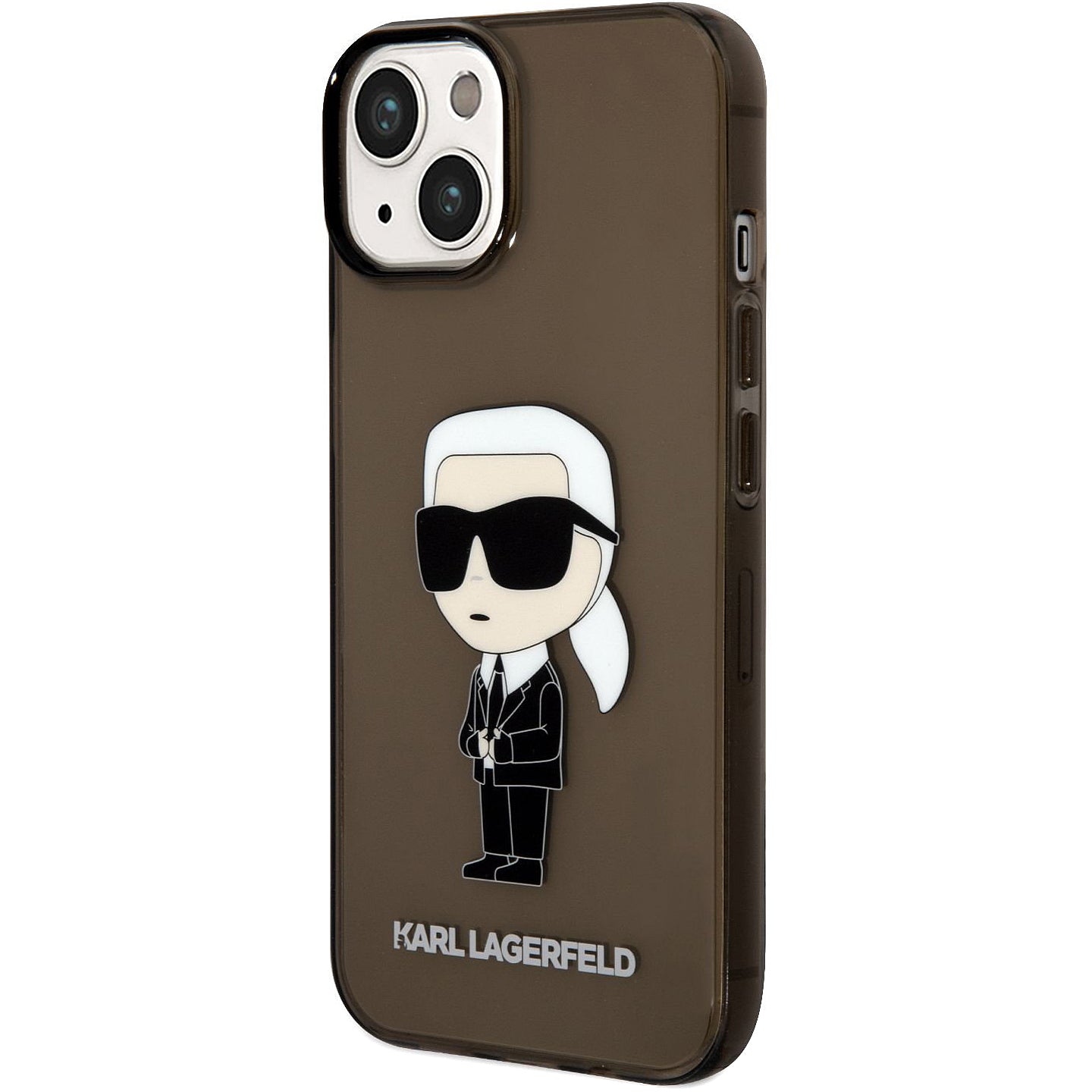 Étui pour Apple iPhone 14 Plus, Karl Lagerfeld, IML Ikonik NFT, Noir Transparent