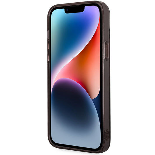 Hülle für Apple iPhone 14 Plus, Karl Lagerfeld, Gradient Karl & Choupette, Schwarz