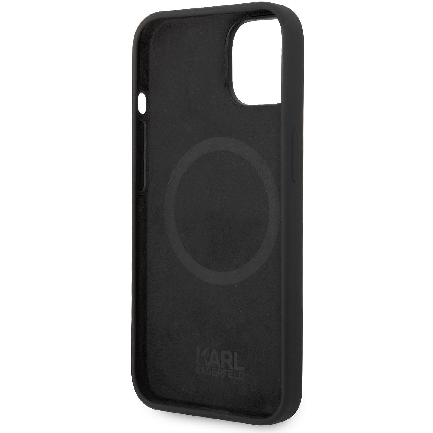 Coque MagSafe pour Apple iPhone 14 Plus, Karl Lagerfeld, Liquid Silicone Karl Head, Noire