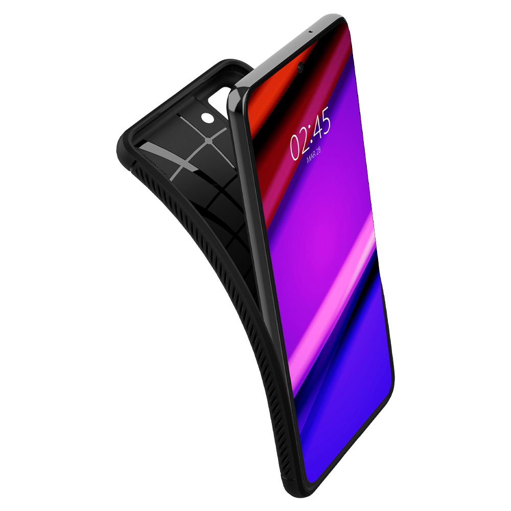 Spigen Rugged Armor Hülle für Samsung Galaxy S21 FE 5G | Schwarz | TPU