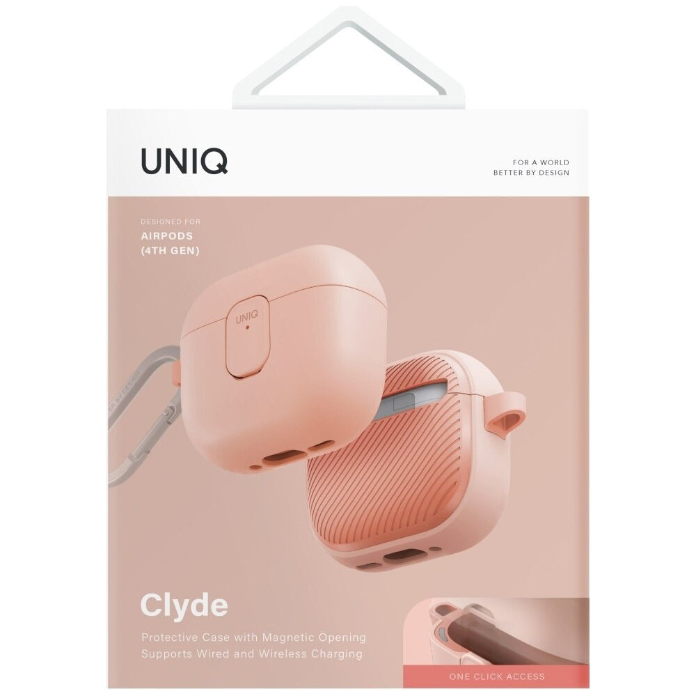 Hoes UNIQ Clyde voor Apple AirPods 4, Koraal