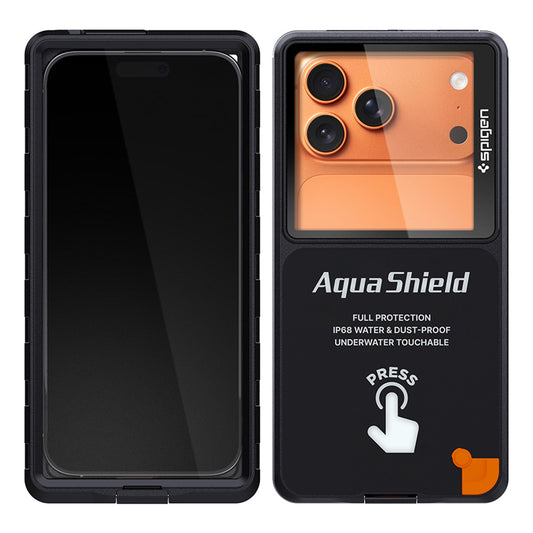 Coque Universelle Étanche Spigen pour Téléphone max. 6,9 pouces, Aqua Shield A604, Noire ACS11675