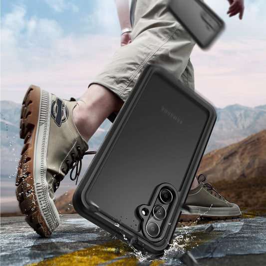 Waterproof hoes voor Samsung Galaxy A35 5G A356, ShellBox, Zwart