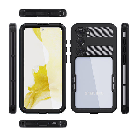 Waterproof hoes voor Samsung Galaxy S23+ S916, ShellBox, Zwart