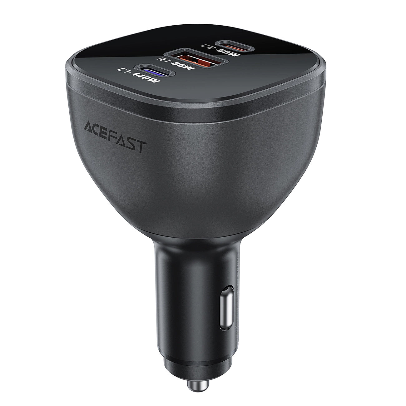 Auto-oplader Acefast B14, 165W, 5A, 1 x USB-A - 2 x USB-C, Zwart