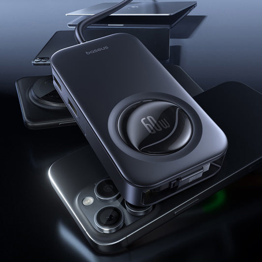 Chargeur de voiture Baseus PrimeTrip VW1, 105W, 3A, 3 x USB-A - 2 x USB-C, Noir C00069000121-00