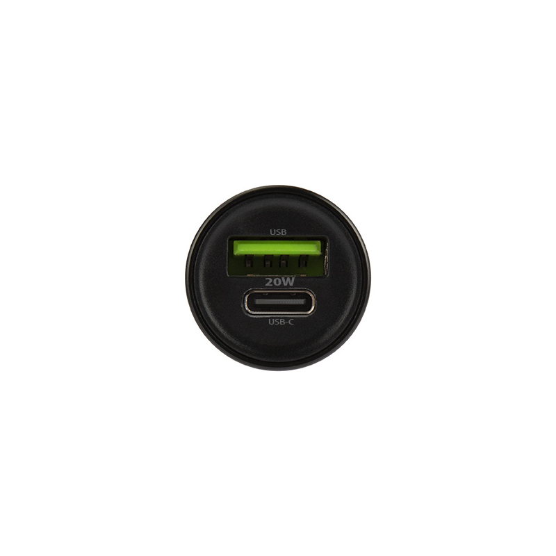 Autolader met Lightning Kabel MaXlife MXCC-04, 20W, 3A, 1 x USB-A - 1 x USB-C, Zwart