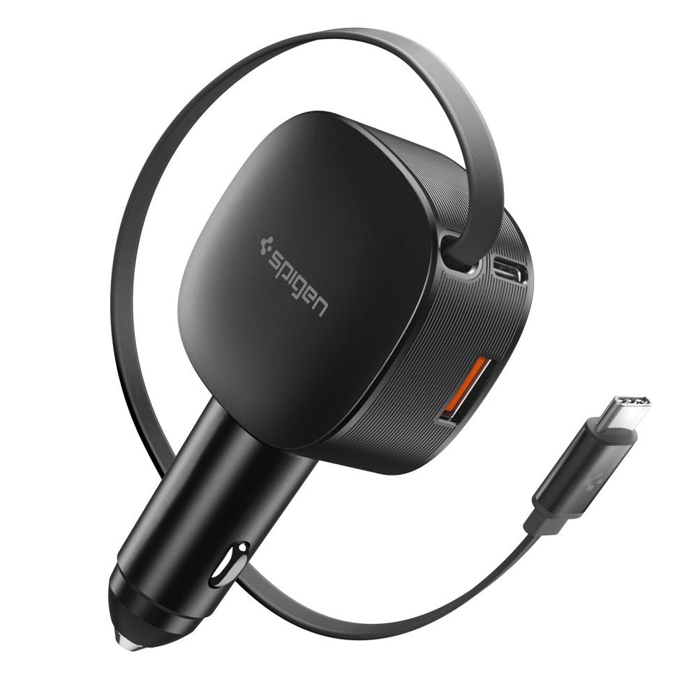 Chargeur Auto Avec Câble USB-C Spigen EV603BT Essential, 60W, 3A, 1 x USB-A - 1 x USB-C, Noir ACP10515