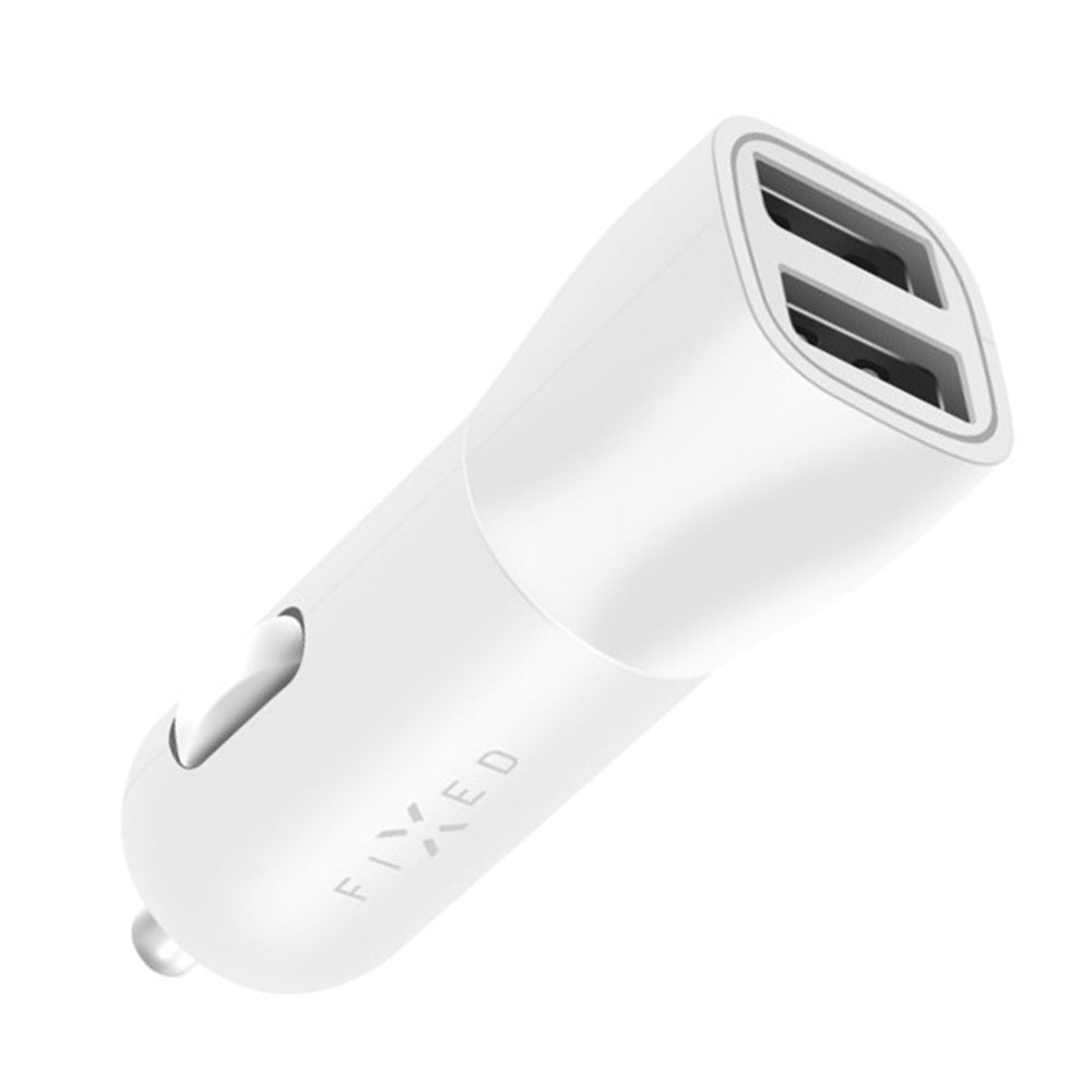 Auto-Ladegerät Fixed, 15.5W, 3A, 2 x USB-A, Weiß