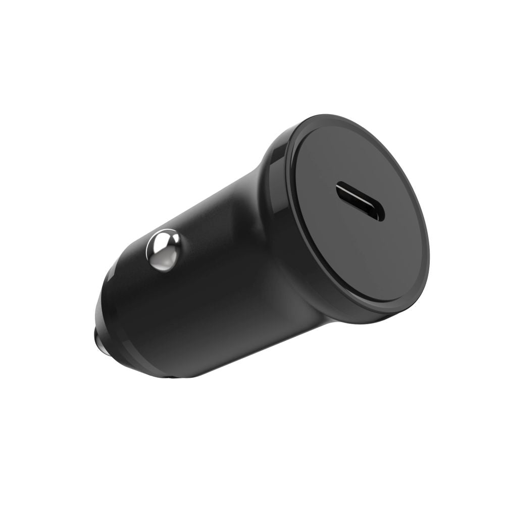 Fixed Auto Charger, 30W, 3A, 1 x USB-C, Black