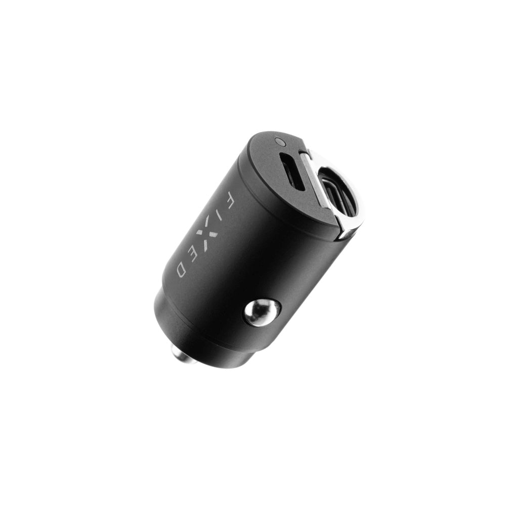 Auto-Ladegerät Fixed, 30W, 3A, 2 x USB-C, Schwarz