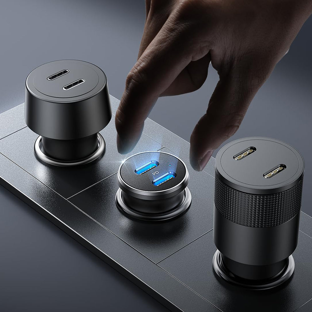 Chargeur Auto Lisen, 45W, 3A, 2 x USB-C, Noir YL0223080007