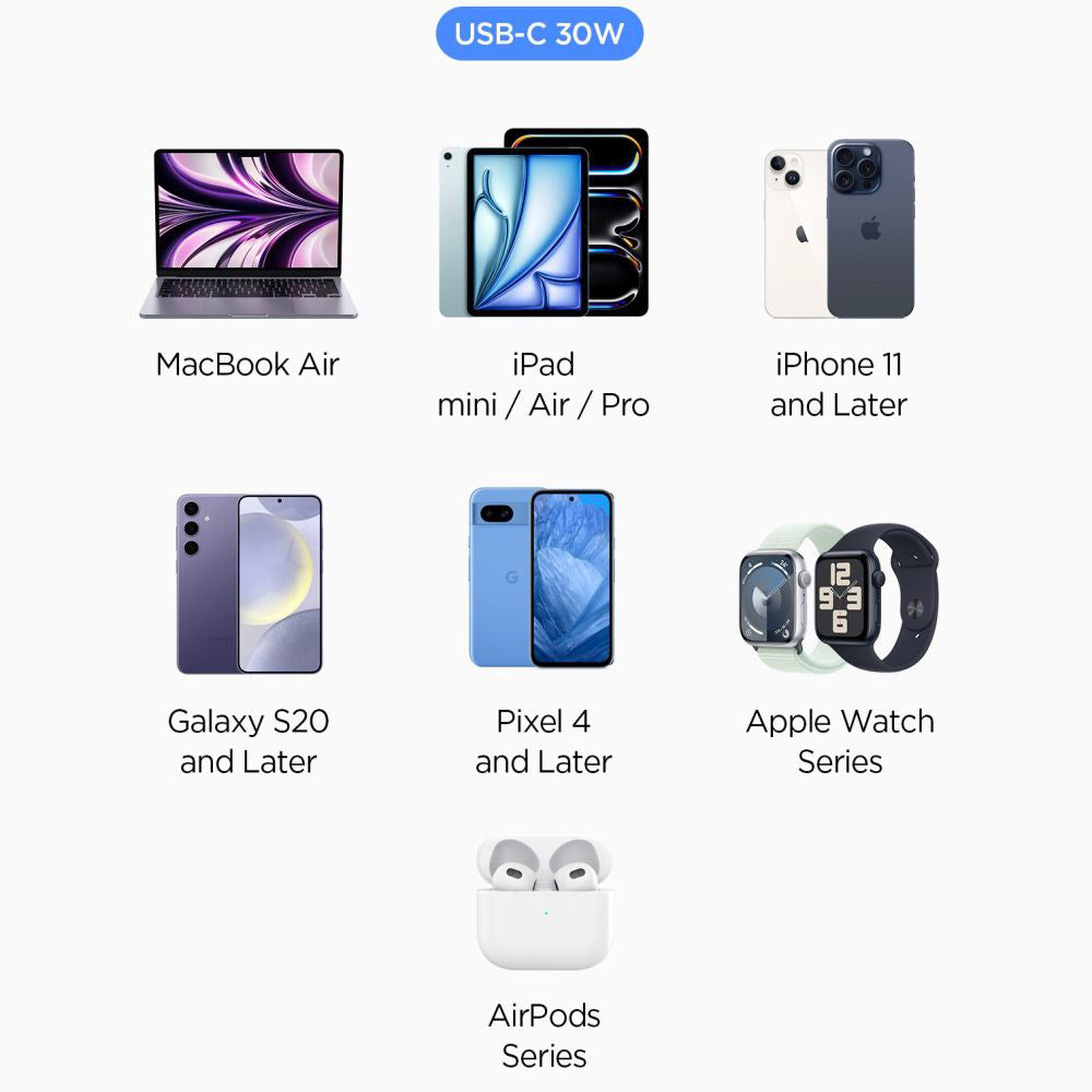 Chargeur de voiture Spigen EV301 Essential, 30W, 3A, 1 x USB-C, Noir ACP08699