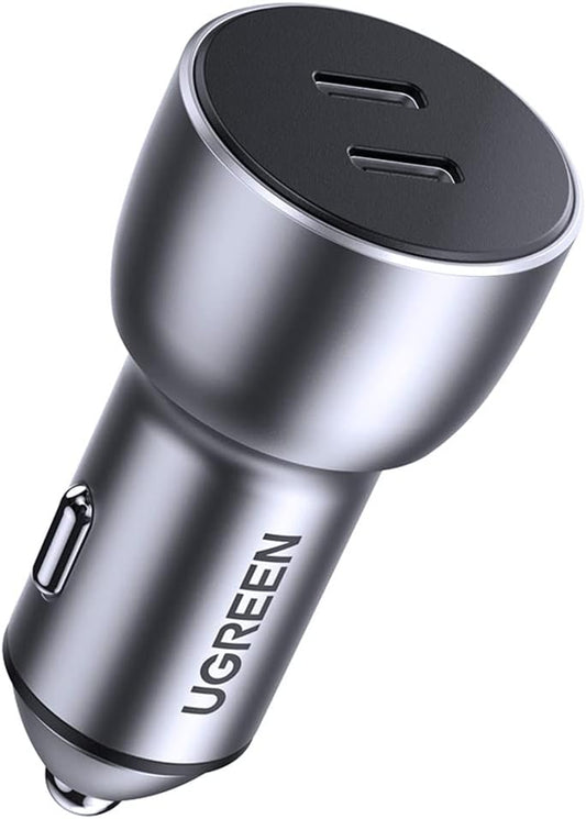 Autoladegerät UGREEN CD213, 36W, 3A, 2 x USB-C, Grau