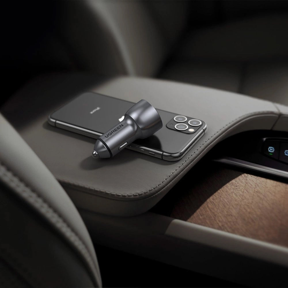 Autoladegerät UGREEN CD213, 36W, 3A, 1 x USB-A - 1 x USB-C, Grau