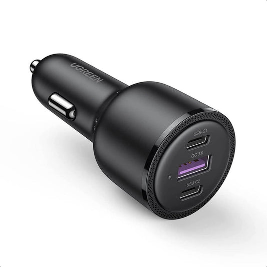 Autoladegerät UGREEN CD239, 69W, 3,25A, 1 x USB-A - 2 x USB-C, Schwarz