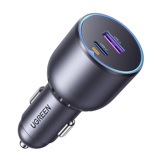 Autoladegerät UGREEN EC701, 63W, 3A, 1 x USB-A - 1 x USB-C, Schwarz