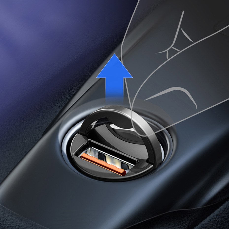 Autolader Baseus Star Mini, 30W, 5A, 1 x USB-C, Grijs VCHX-B0G