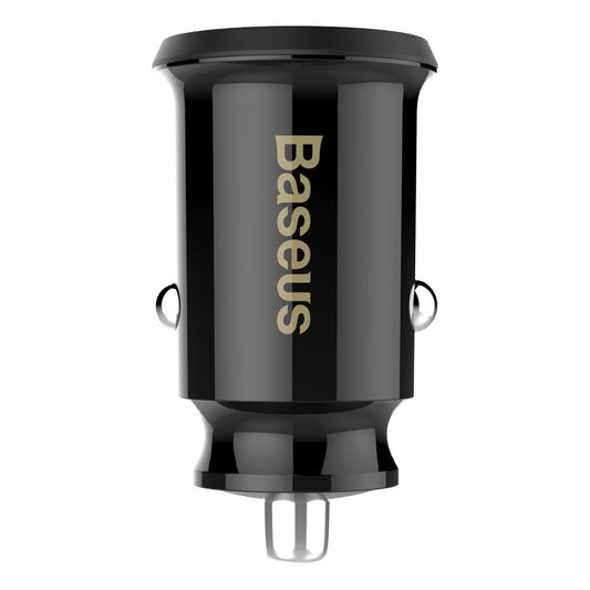 Autolader Baseus Grain, 10W, 2.4A, 2 x USB-A, Zwart CCALL-ML01