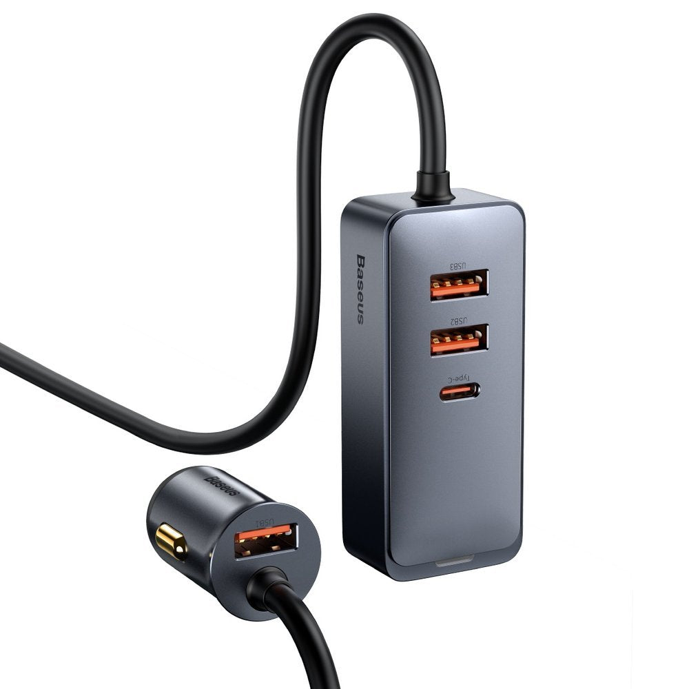 Auto-Ladegerät Baseus Share Together, 120W, 3A, 3 x USB-A - 1 x USB-C, Grau CCBT-B0G