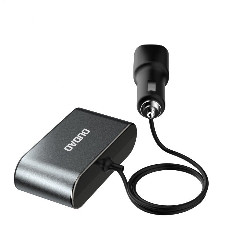 Dudao R1 Pro KFZ-Adapter Zigarettenanzünder | 3 Ausgänge & 2x USB-A | Display