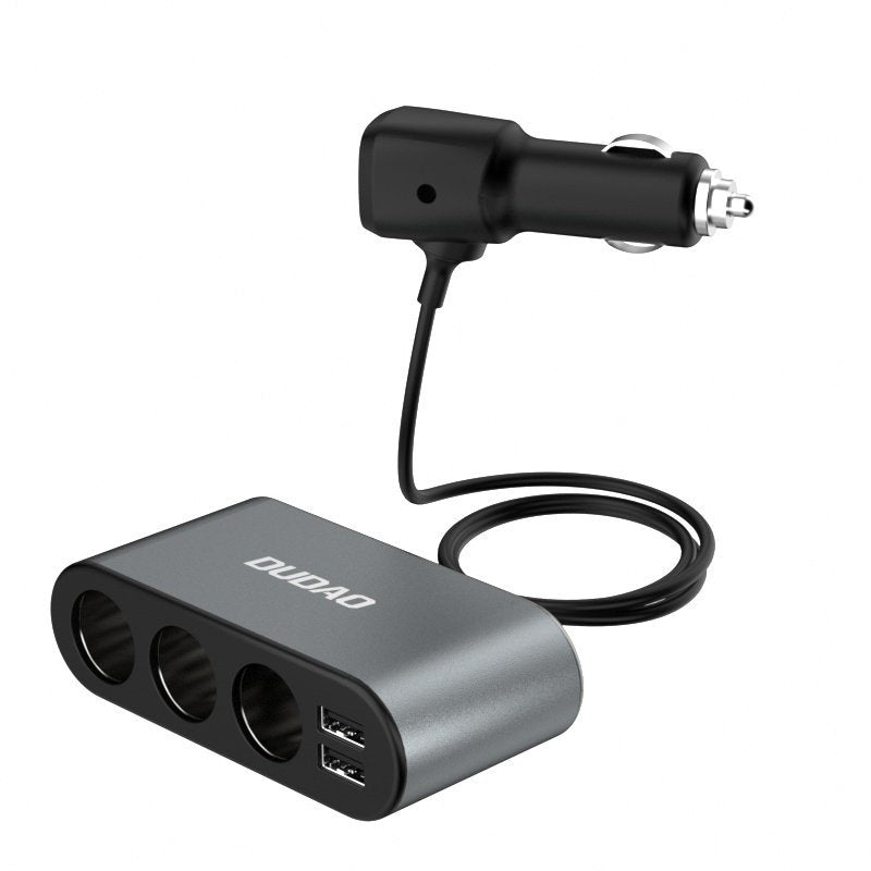 Dudao R1 Pro KFZ-Adapter Zigarettenanzünder | 3 Ausgänge & 2x USB-A | Display
