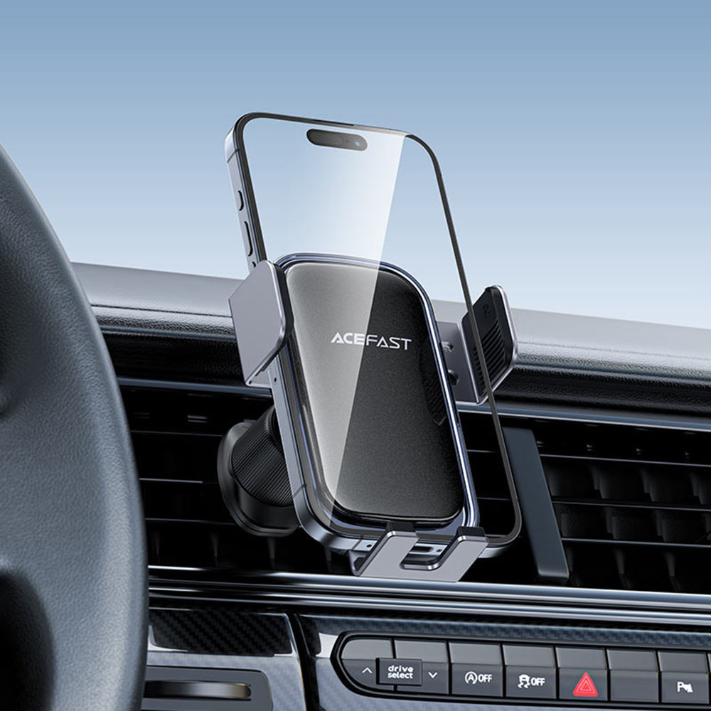 Auto Wireless-Ladegerät Acefast D39 mit Solarpanel, 15W, 1.67A, Schwarz