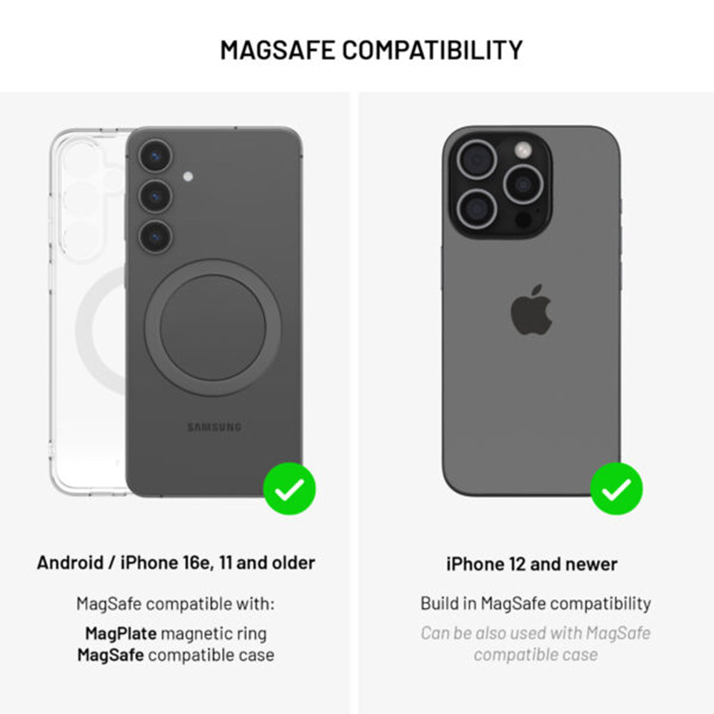 Chargeur Auto Sans Fil Fixed MagRound 2 XL, 15W, 1.67A, Noir