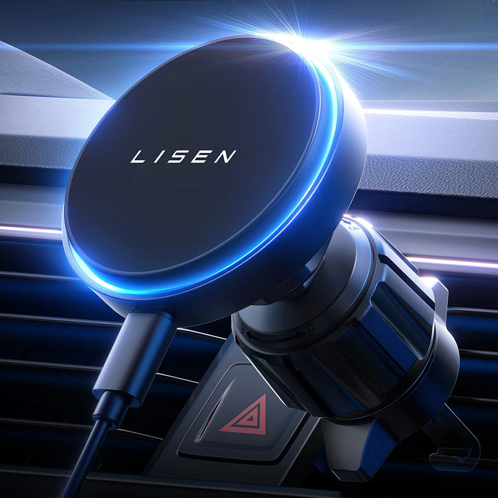 Chargeur Auto Sans Fil Lisen, 15W, 1.67A, Noir YL0223070007