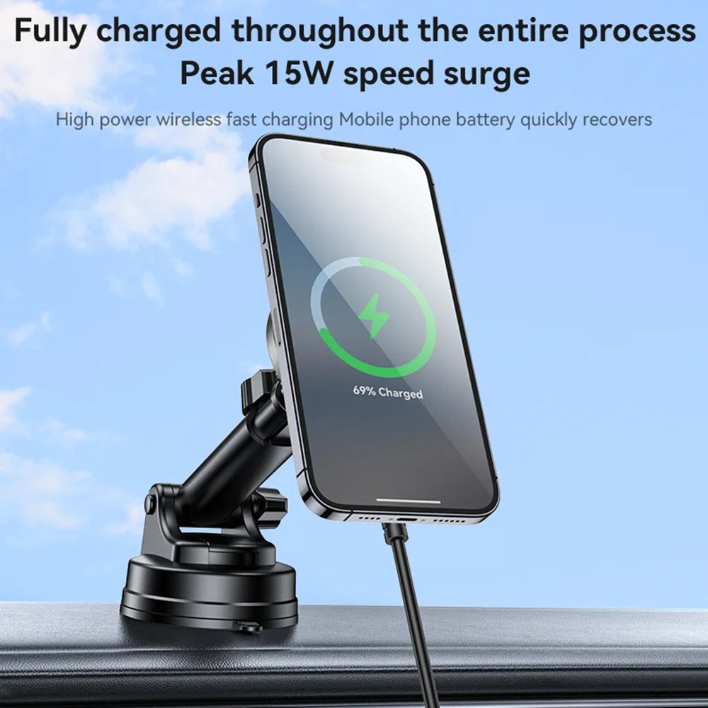 Chargeur Auto Sans Fil Yesido C315, 15W, 1.67A, Noir