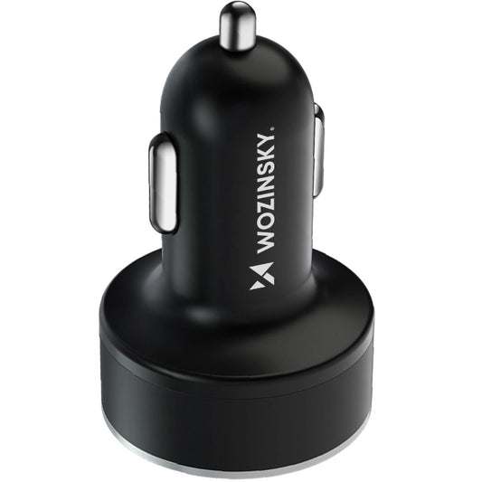 Chargeur de voiture WZK WDCCB, 50W, 3A, 2 x USB-A - 2 x USB-C, noir
