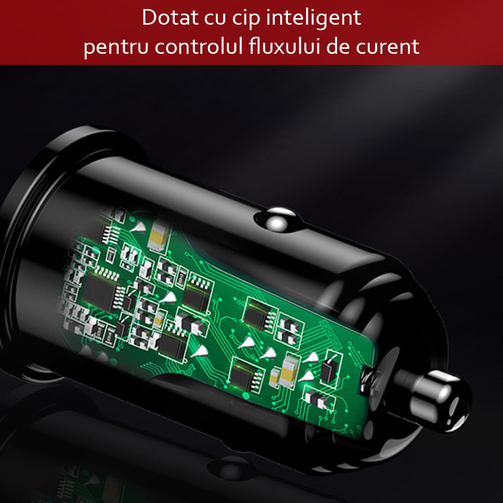 Chargeur de voiture Yesido Y38, 18W, 3A, 1 x USB-A, Noir