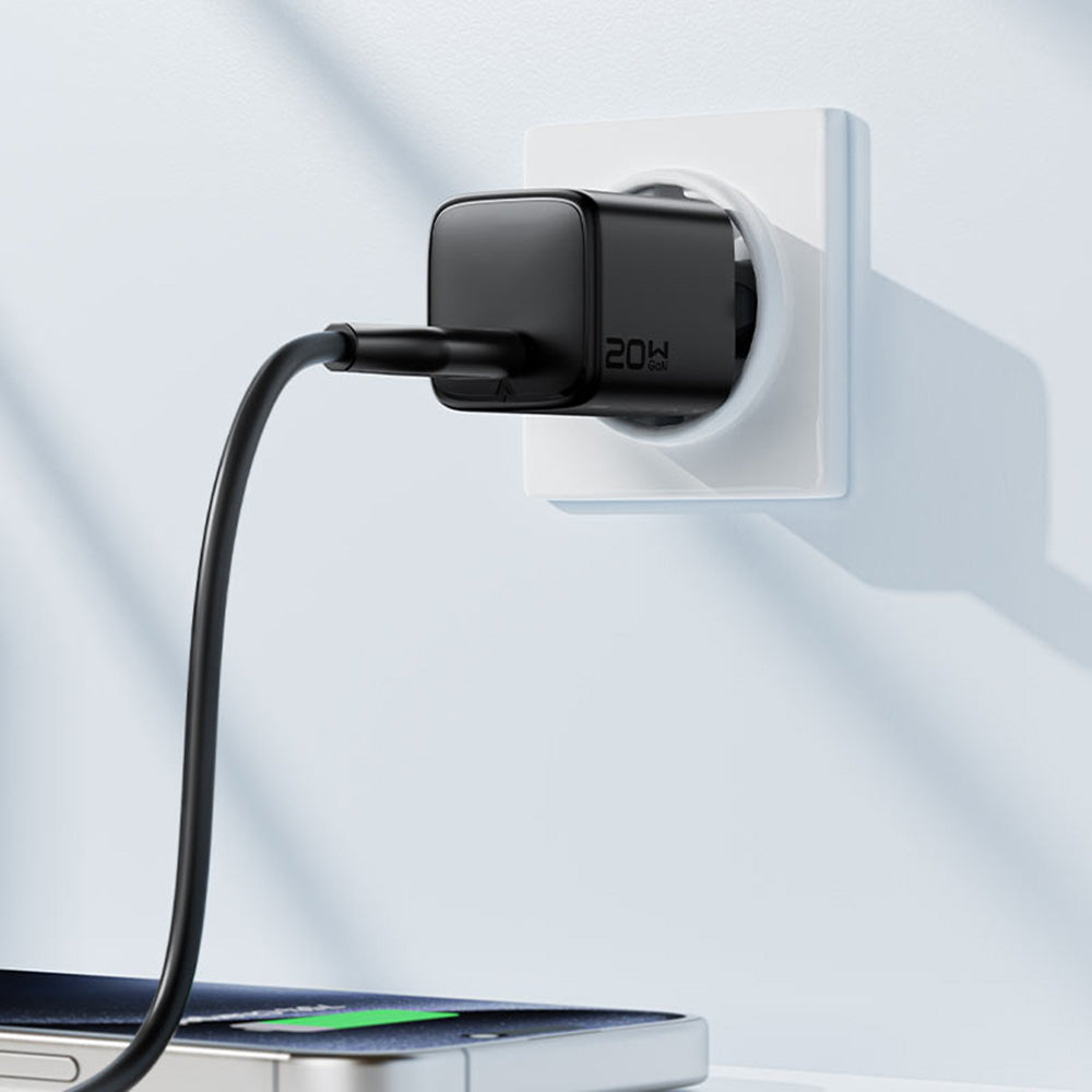 Chargeur Réseau Acefast A117, 20W, 3A, 1 x USB-C, Noir