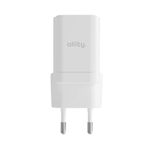 Netzladegerät Allity. ATC-01-30WAC Mini, 30W, 3A, 1 x USB-A - 1 x USB-C, Weiß