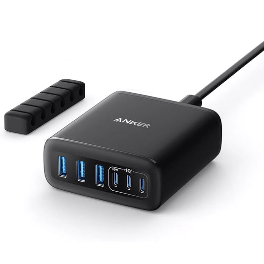Chargeur Anker Station, 112W, 3A, 3 x USB-A - 3 x USB-C, Noir A2154G11