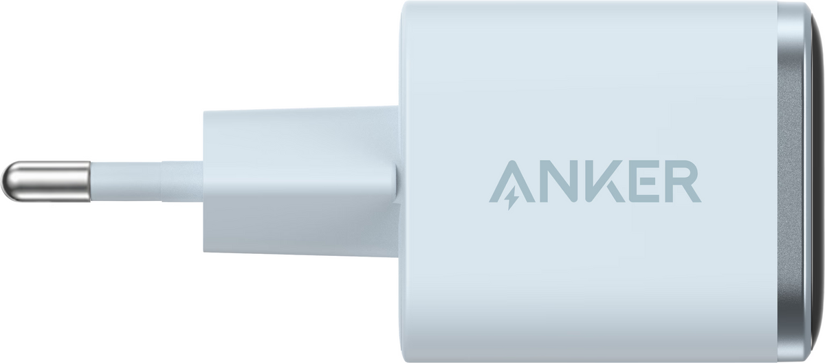 Anker Nano Display Netadapter, 45W, 3A, 1 x USB-C, Blauw A121DG31