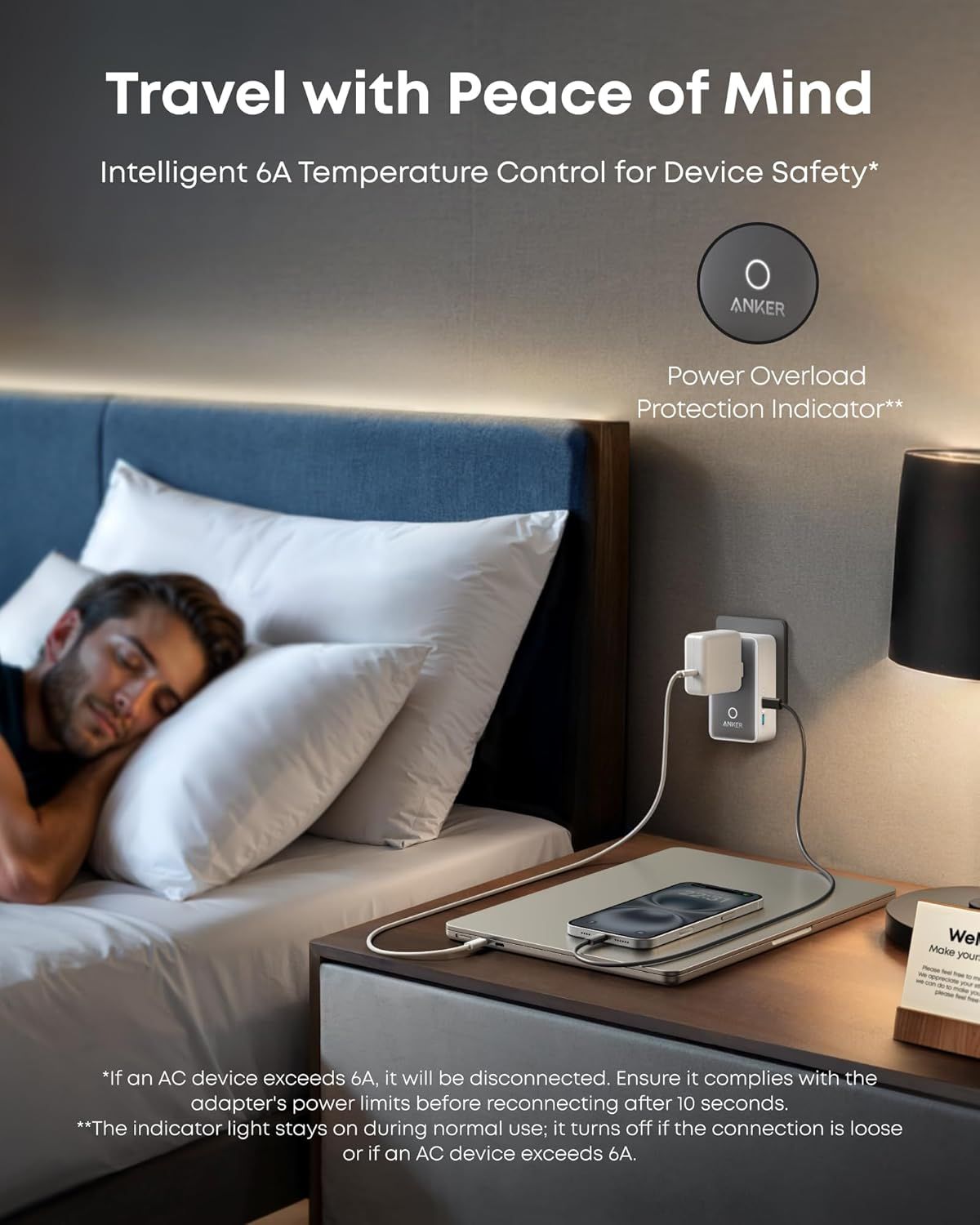 Anker Nano Travel Netwerkoplader, 20W, 3A, 2 x USB-A - 2 x USB-C, Wit A9215H21