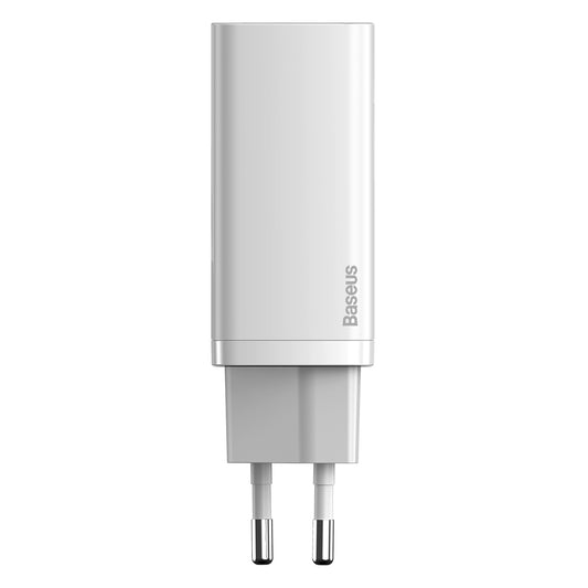 Netzwerk-Ladegerät Baseus GaN2 Lite, 65W, 3A, 1 x USB-A - 1 x USB-C, Weiß CCGAN2L-B02