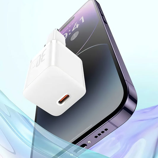 Netzwerk-Ladegerät Baseus GaN GaN Mini 1C, 30W, 3A, 1 x USB-C, Weiß CCGN070502