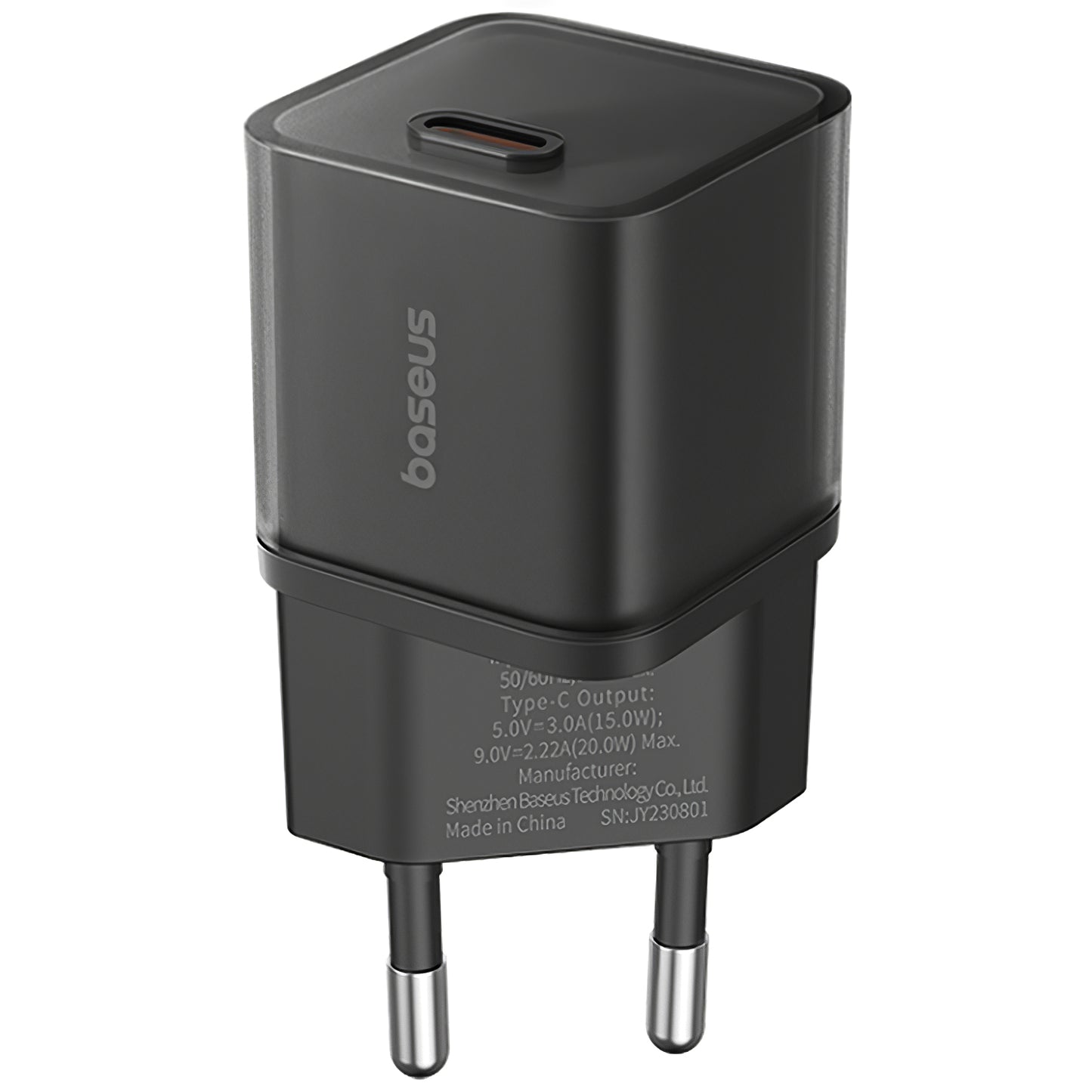 Baseus Chargeur réseau GaN5S, 30W, 3A, 1 x USB-C, Noir P10162504113-00