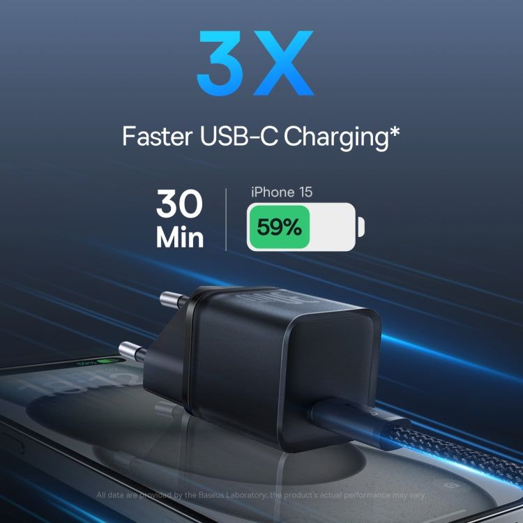 Baseus Chargeur réseau GaN5S, 30W, 3A, 1 x USB-C, Noir P10162504113-00